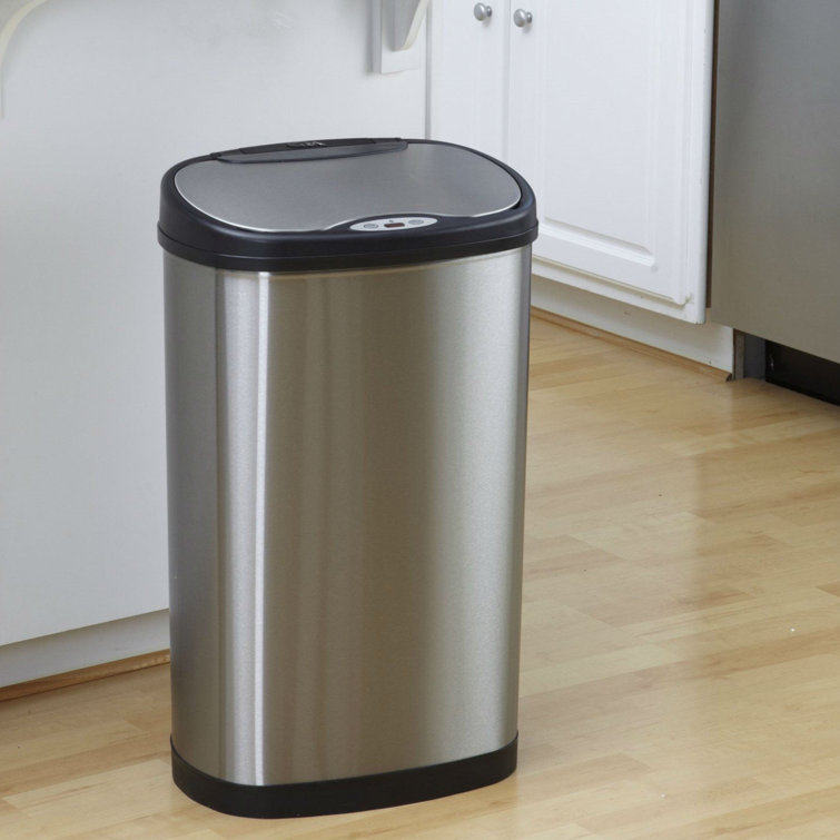 Rebrilliant Keisy Kitchen Stainless Steel 13 Gallon Swing Top Trash Can